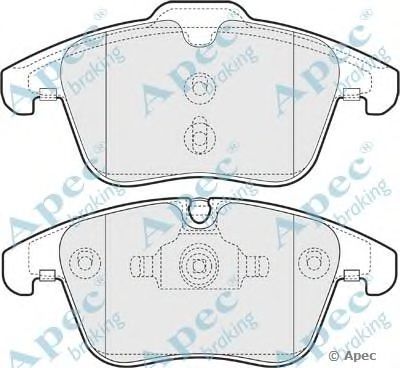 APEC BRAKING pad1602 -  Комплект тормозных колодок, дисковый тормоз